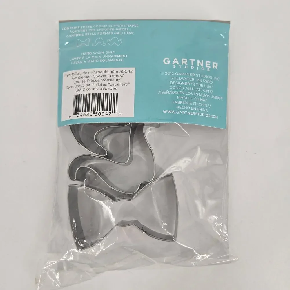 Lady and Gentleman cookie cutter sets NEW dress lips heel bow tie mustache